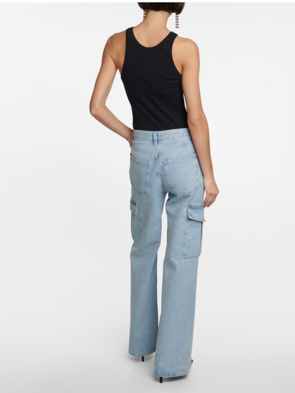 Agolde Minka Blue Cargo Jeans - Picture 8 of 9
